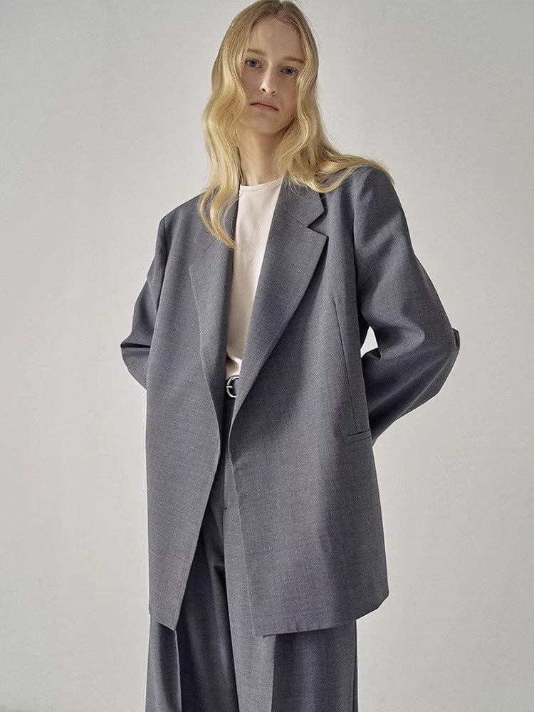 Damen Oversized Blazer Edler Schnitt Norvielle