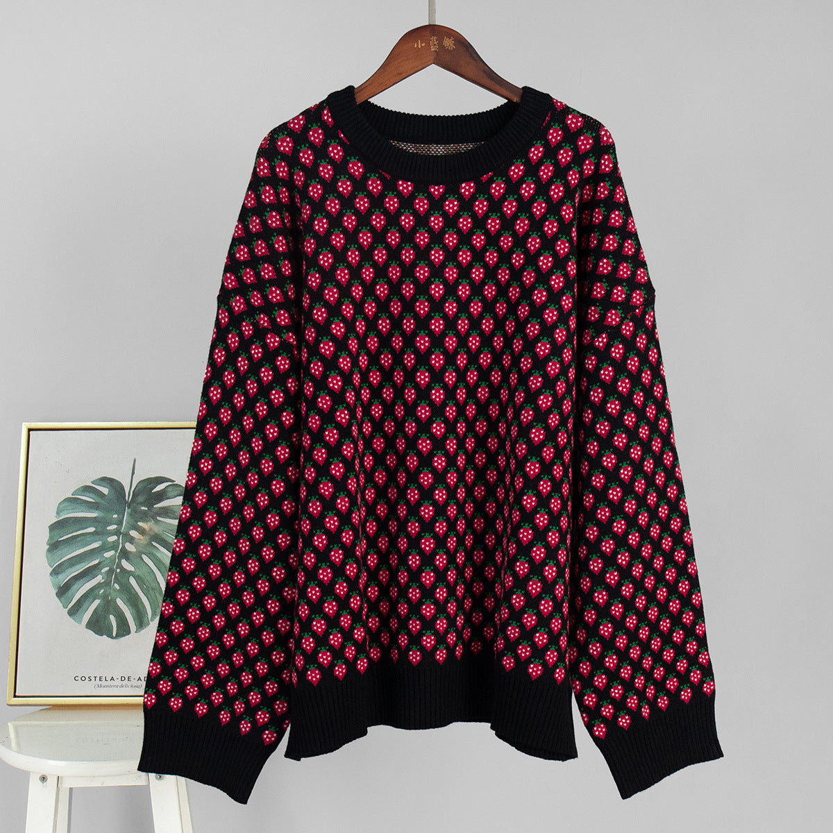 Damen Oversized Pullover Floralmuster Norvielle