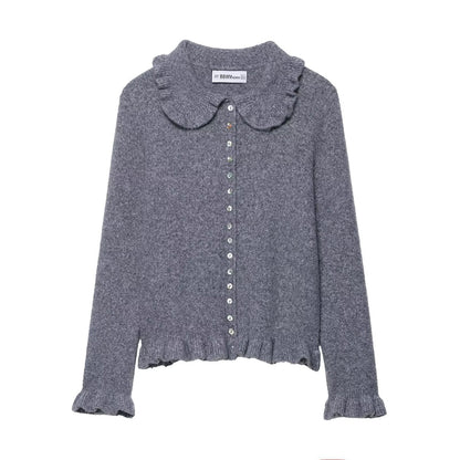 Damen Strickjacke Rüschen Norvielle - Norvielle