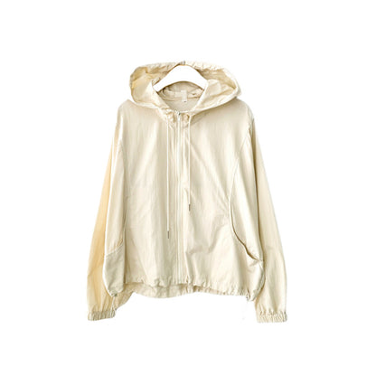 Damen Windbreaker-Jacke Verstellbarer Kordelzug Norvielle