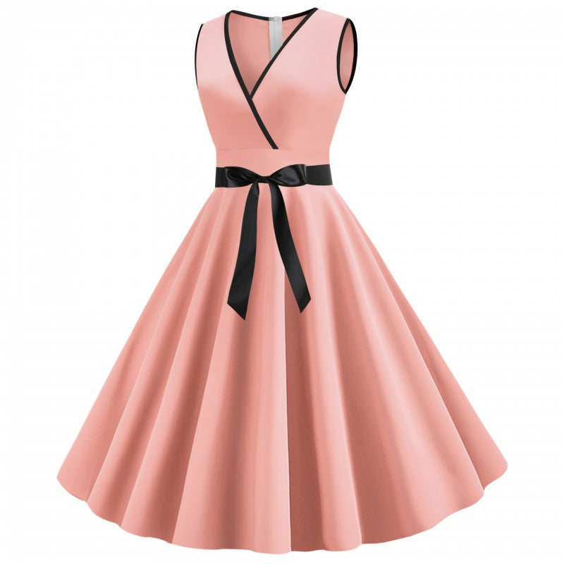 Damen Wickelkleid Voluminöser Rock Elegante Taillierung Norvielle