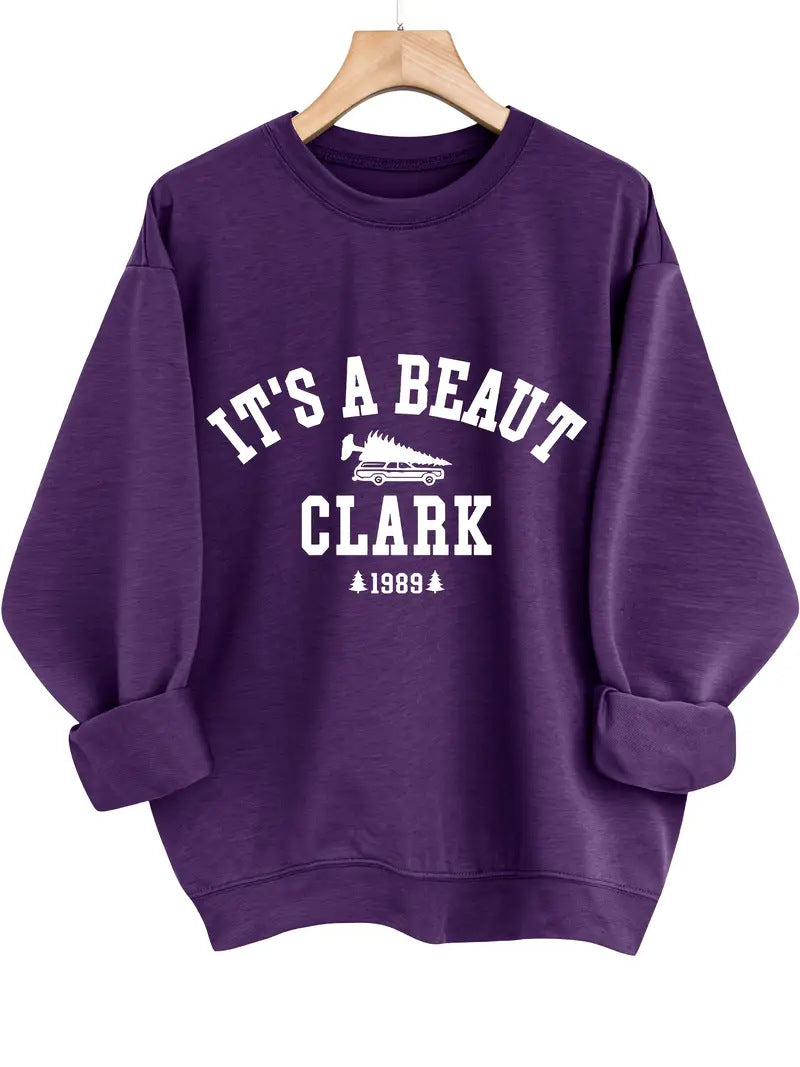 Damen Sweatshirt Lässiger Schriftzug Bequemer Schnitt Norvielle