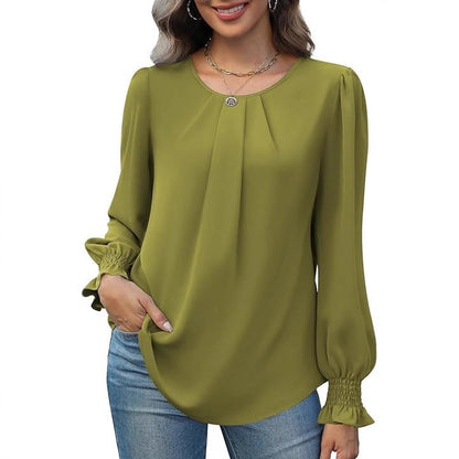 Damen Bluse Puffärmel Norvielle Elegantes Design