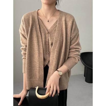 Damen Cardigan V-Ausschnitt Strick Norvielle