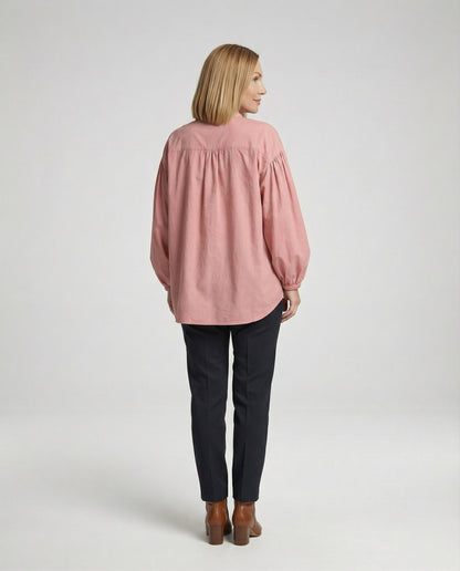 Damen Bluse Voluminöse Ärmel Trenddesign