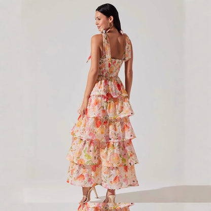 Damen Langärmliges Spitzenkleid Tierprint Norvielle
