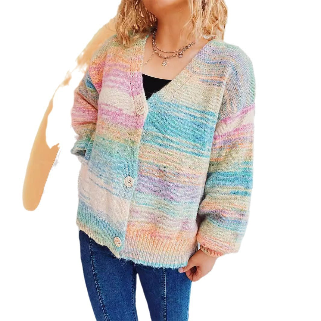 Damen Strickcardigan Weiches Material Beige