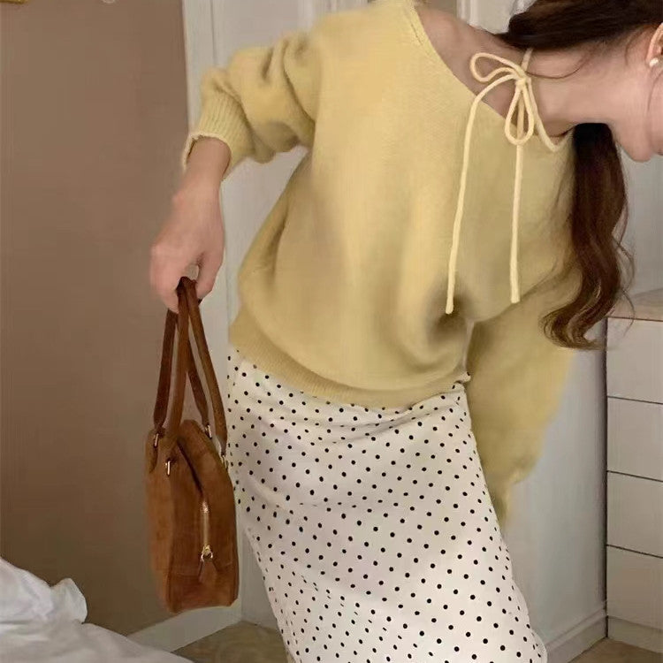 Damen Pullover Weich Norvielle Lässig Dekoratives Halsband