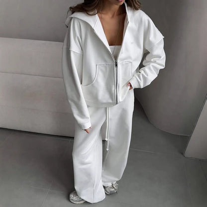 Damen Oversized Sweatshirt aus Baumwolle Bequem Grau