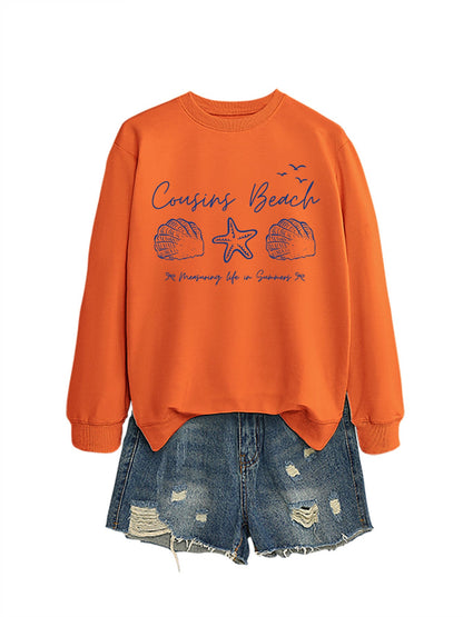 Damen Sweatshirt Maritimes Motiv Bequemer Schnitt Norvielle