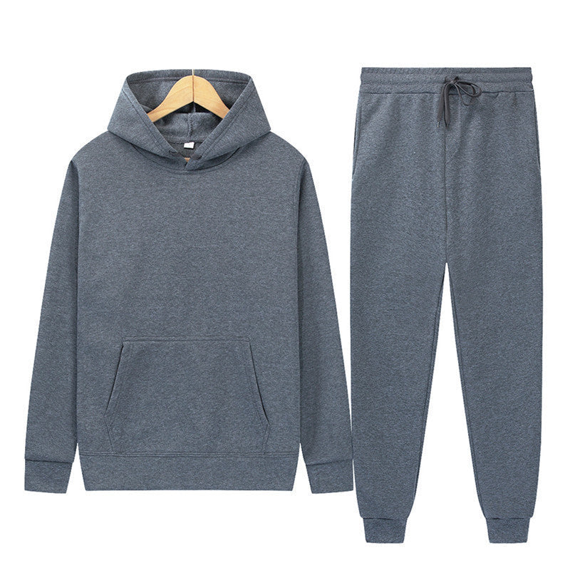Damen Kapuzenpullover-Set Baumwollmix Jogginghose Anthrazit