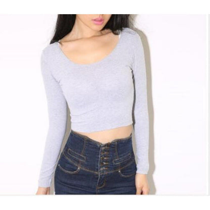 Damen Langarmshirt Rundausschnitt Slimfit Norvielle