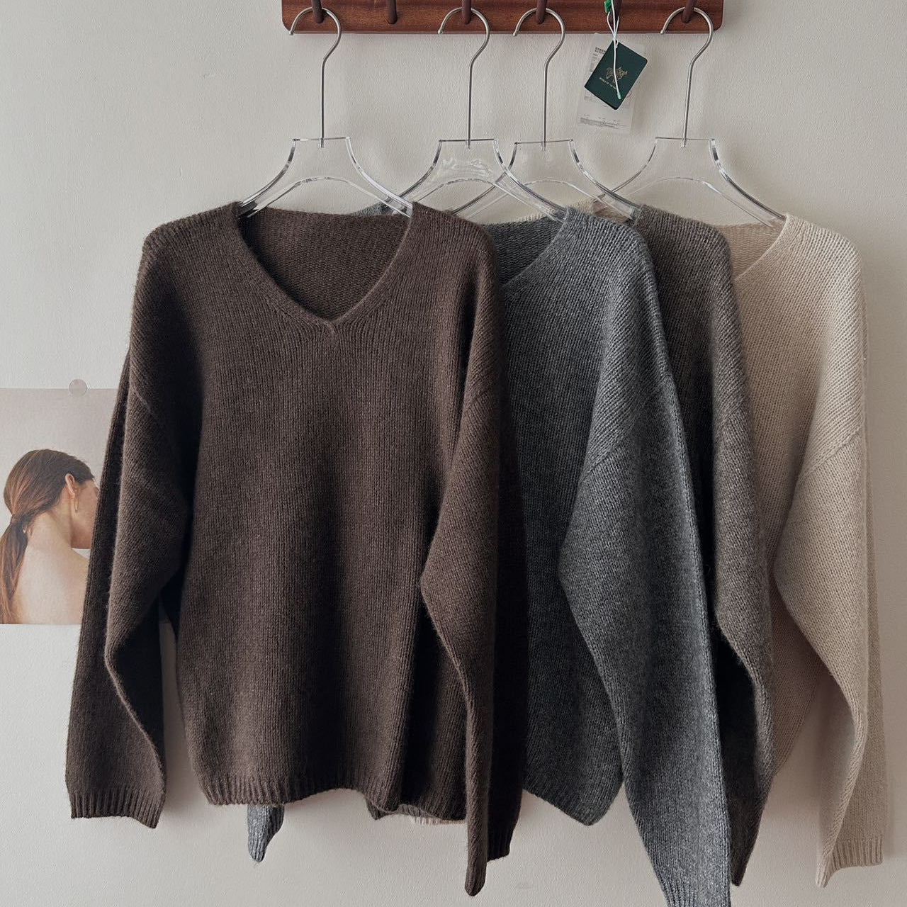 Damen Pullover V-Ausschnitt Norvielle