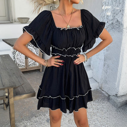 Damen Sommerkleid Rüschendetails Norvielle