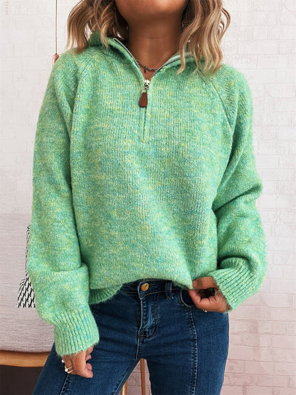 Damen Pullover Kapuze Reißverschluss Norvielle
