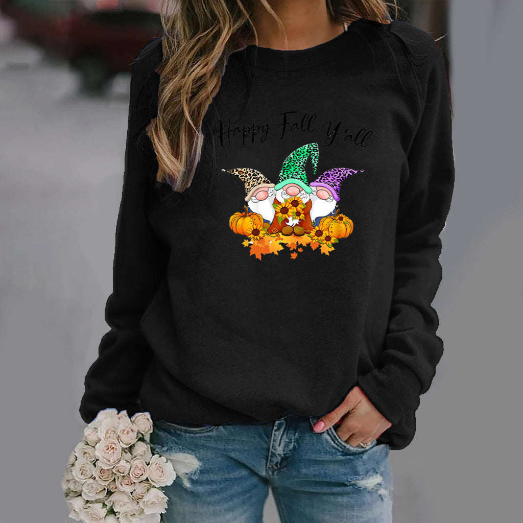 Damen Sweatshirt Herbstmotiv Gemütlicher Schnitt Norvielle