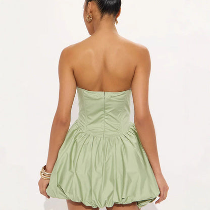 Damen Bustier-Kleid Voluminöser Rock Figurschmeichelnder Schnitt