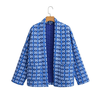 Damen Steppjacke Grafisches Muster Norvielle