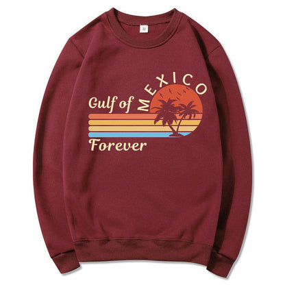 Damen Sweatshirt Tropisches Grafikdesign Baumwolle Modern