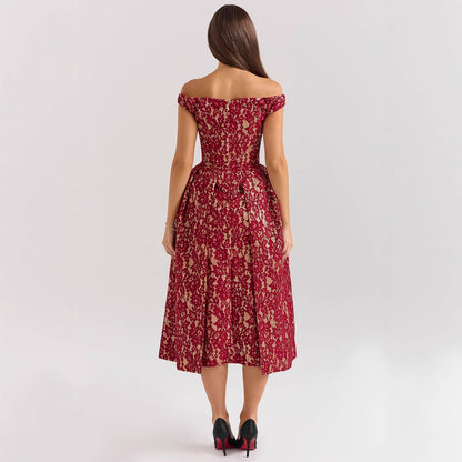 Damen Spitzenkleid A-Linie Elegant Norvielle
