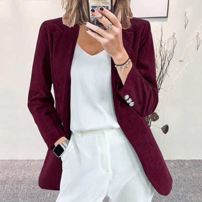 Damen Blazer Streifen Slim Fit Norvielle