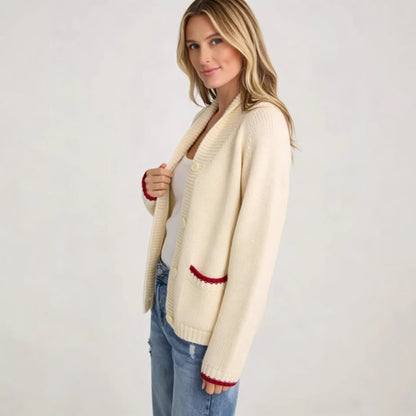 Damen Strickjacke Krabbenmuster Norvielle