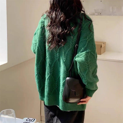 Damen Strickpullover Zopfdesign Lässiger Schnitt Norvielle
