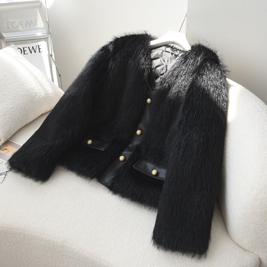 Damen Fuzzy Pelzjacke Norvielle wird zu: Damen Fleecejacke Fuzzy