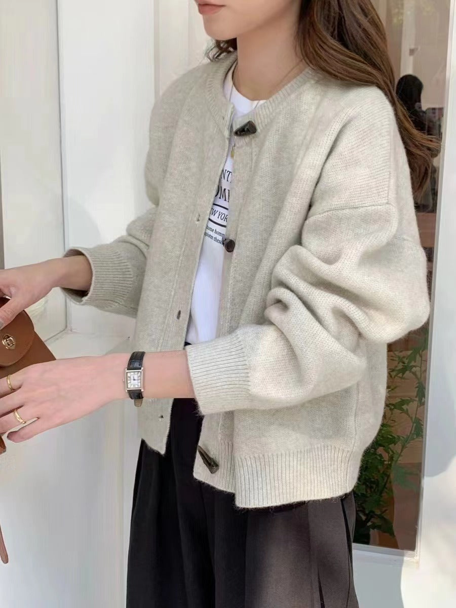 Damen Strickjacke mit Knöpfen Elegantes Design Norvielle