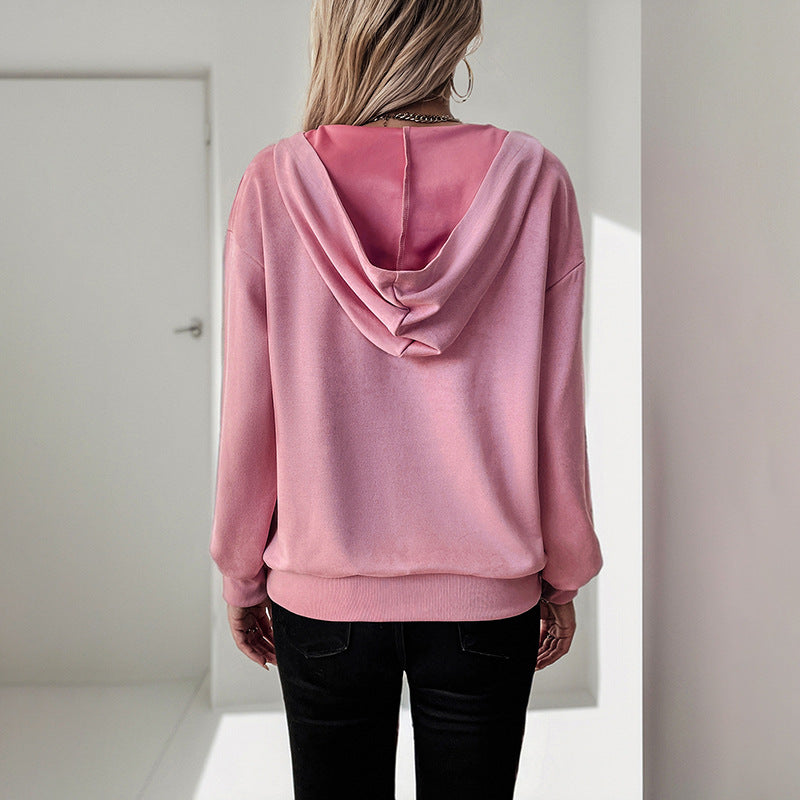 Damen Kapuzenpullover Asymmetrisch Norvielle