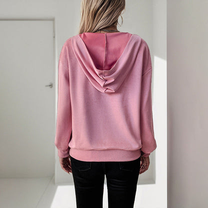 Damen Kapuzenpullover Asymmetrisch Norvielle