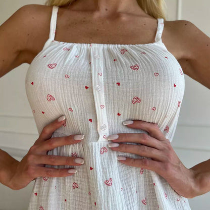 Damen Sommerkleid Rüschensaum Florales Muster Norvielle