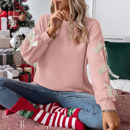 Damen Oversized Pullover mit Schleifendetails Norvielle