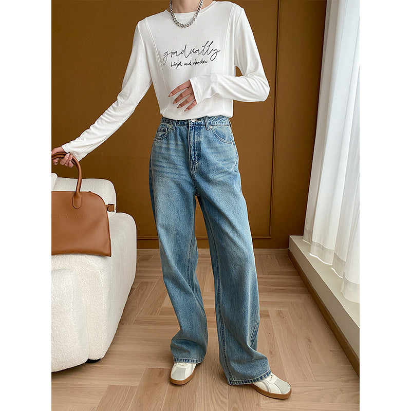 Damen High-Waist Jeans Nachhaltiger Denim Lässiger Schnitt