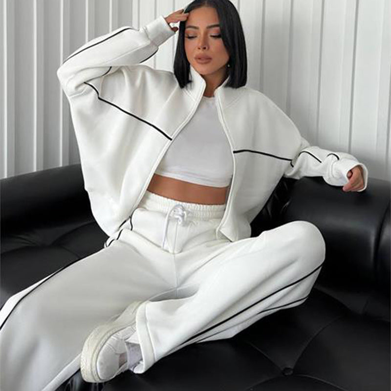 Damen Sportliches Zweiteiler-Set Sweatshirt und Hose Norvielle