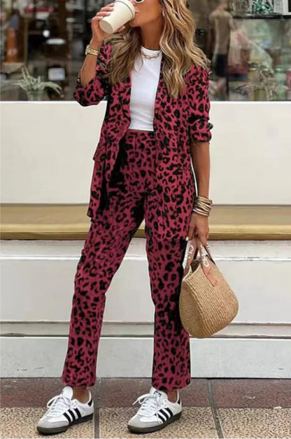 Damen Blazeranzug Animal-Print Modern Norvielle