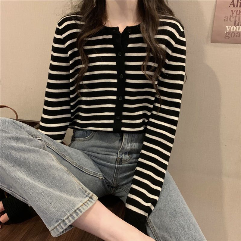 Damen Strickpullover Langärmlig Knopfverschluss Norvielle
