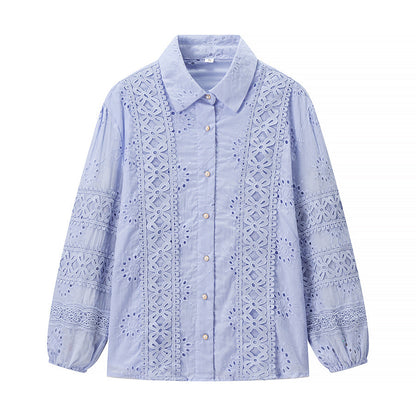 Damen Bluse und Maxirock Set Blumengestickt Norvielle