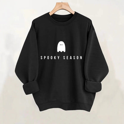Damen Sweatshirt Lustiges Gespenster-Motiv Weite Passform Norvielle