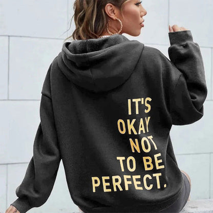 Damen Kapuzenpullover Kuscheliges Innenfutter Motivierender