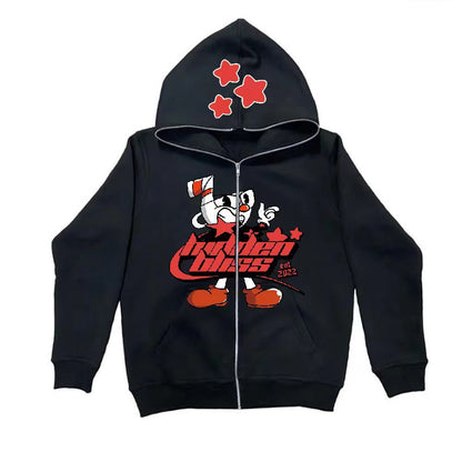 Damen Kapuzenjacke Grafikdesign