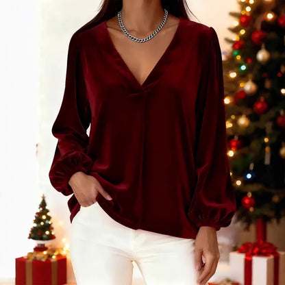 Damen Viskosebluse Ballonärmel Norvielle