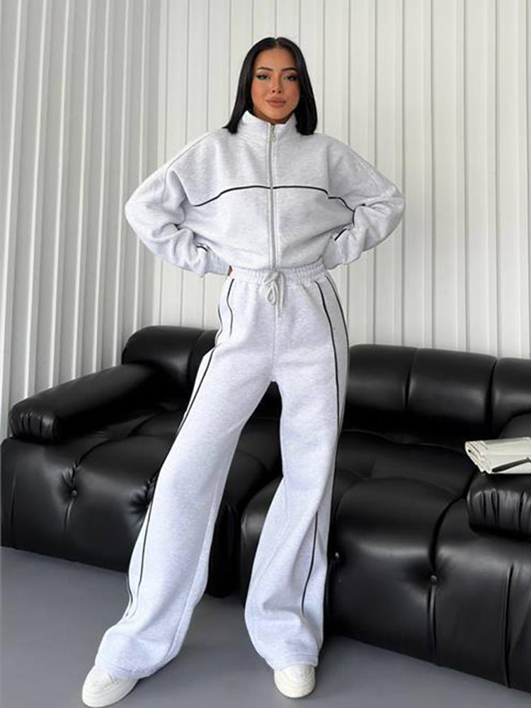 Damen Sportliches Zweiteiler-Set Sweatshirt und Hose Norvielle
