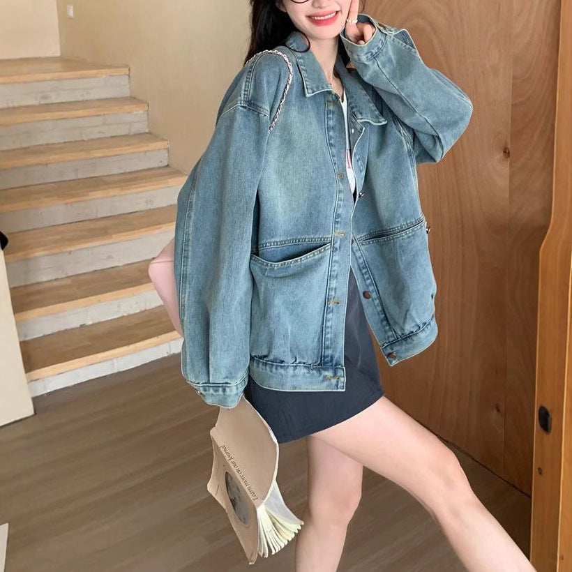 Damen Oversized Jeansjacke Norvielle