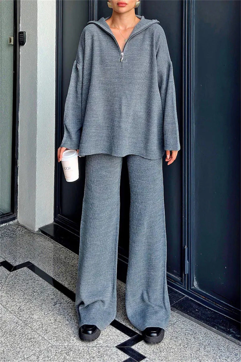 Damen Hoodie Set Weite Loungehose Norvielle