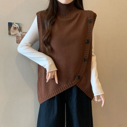 Damen Strickpullover Hohler Kragen Asymmetrisch Norvielle