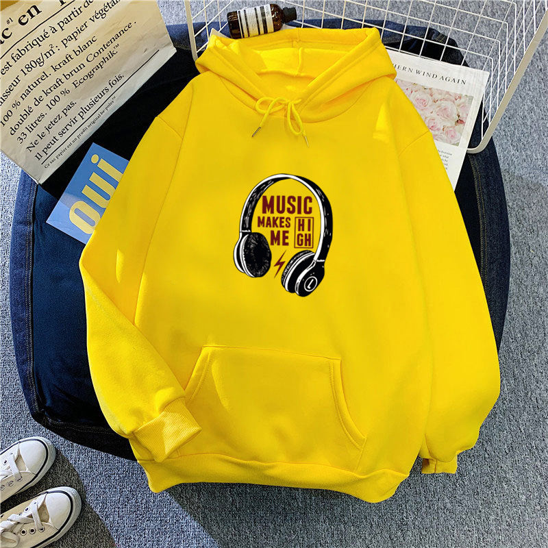 Damen Kapuzenpullover Musik-Design