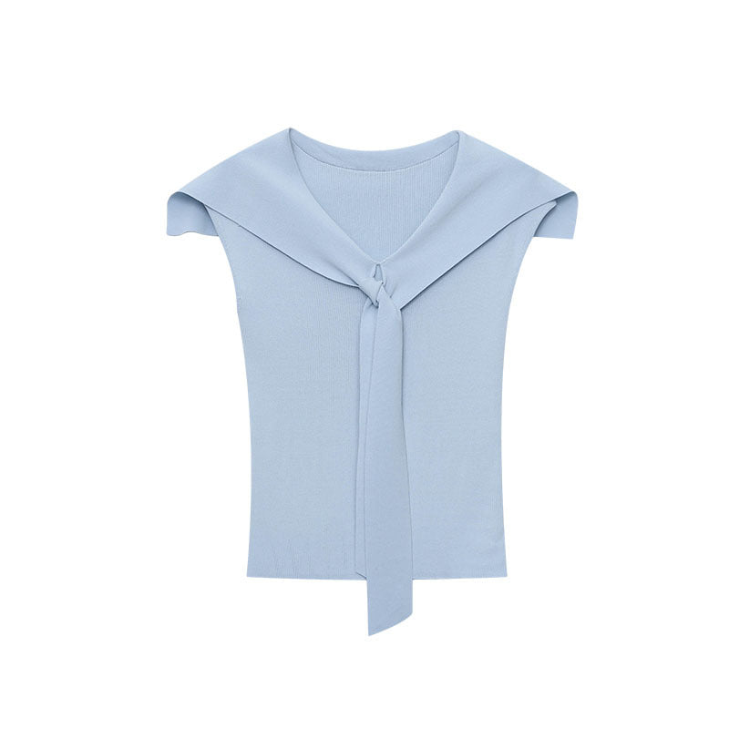 Damen Oberteil Schleifenkragen Elegantes Design Norvielle