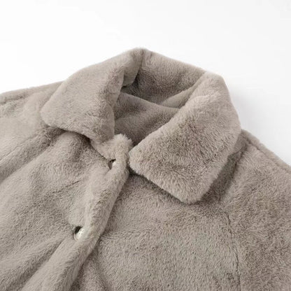 Damen Kuscheljacke Elegant Kragen Norvielle