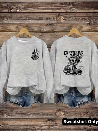 Damen Sweatshirt Kreatives Motiv Lässiger Schnitt Norvielle